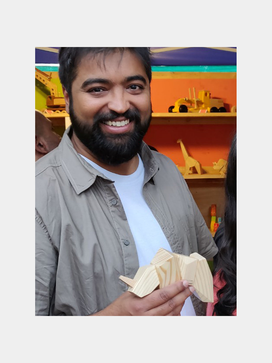 RON, the Rhino I Wooden Magnetic puzzle for building focus & concentration I Good for cognitive development I 3 years+