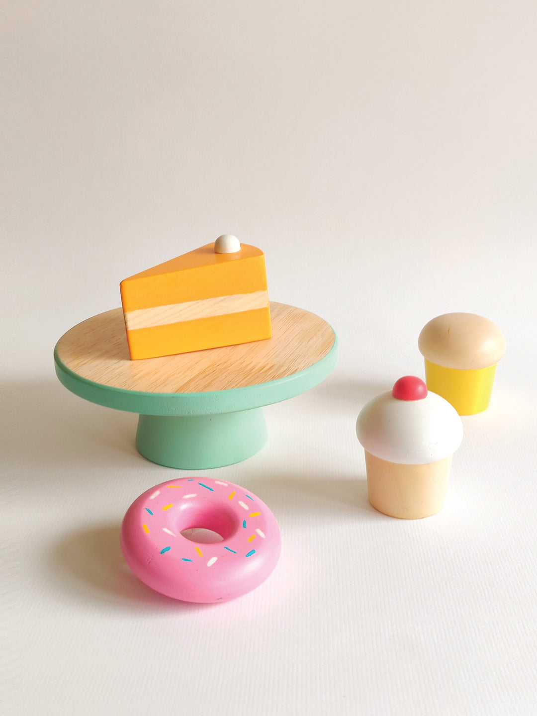 SWEETIE PIE Dessert box - 5 Pc wooden toy set I Best for pretend play & open-ended play I 2 years+