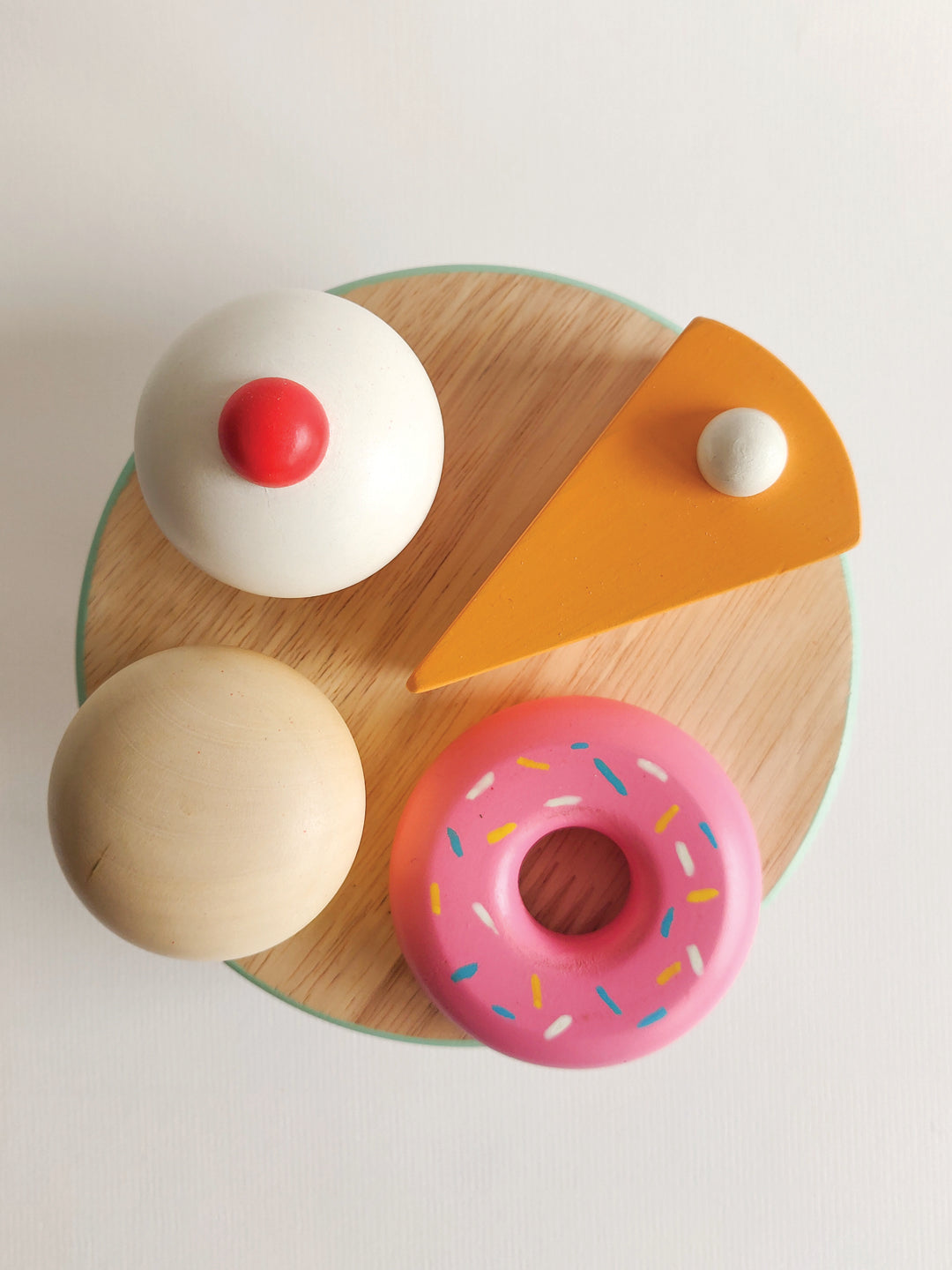 SWEETIE PIE Dessert box - 5 Pc wooden toy set I Best for pretend play & open-ended play I 2 years+