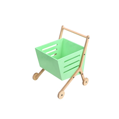 Wooden trolley - Mobile pushcart for pretend play I 2 years+