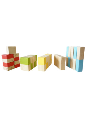 SIMPLE BLOCKS I 25 pc wooden block set I best for open-ended play & spatial learning I Unique wooden toy for 2 years+